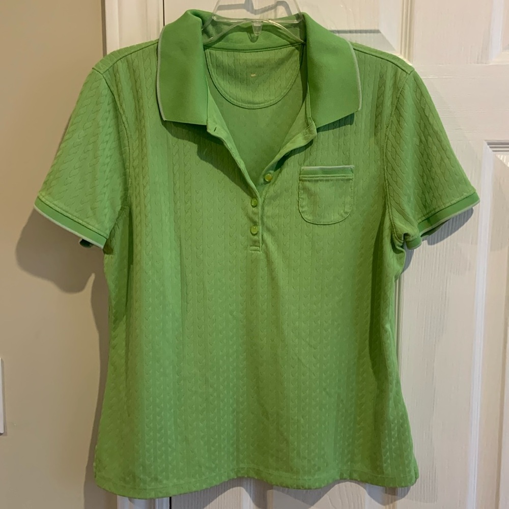 BOGO free.Ladies golf shirt. Lower priced item is free when bundled with another
